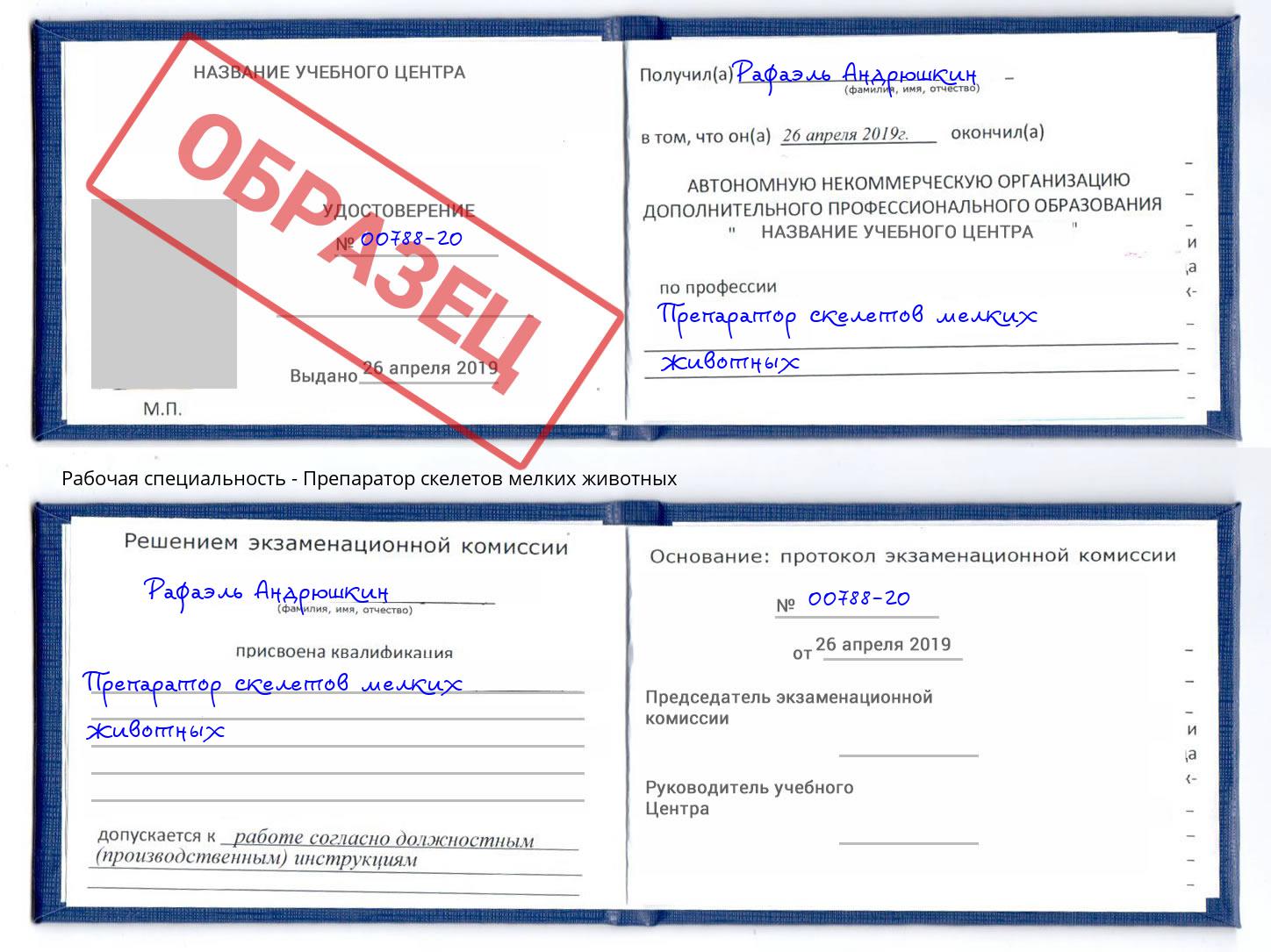 Препаратор скелетов мелких животных Сосновоборск